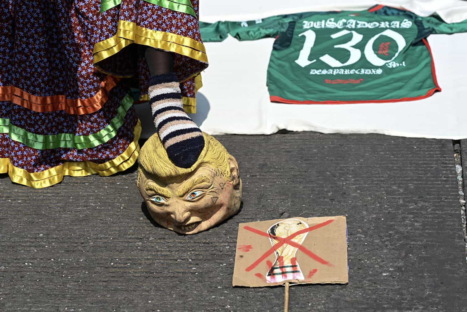 Activists from a feminist collective protesting