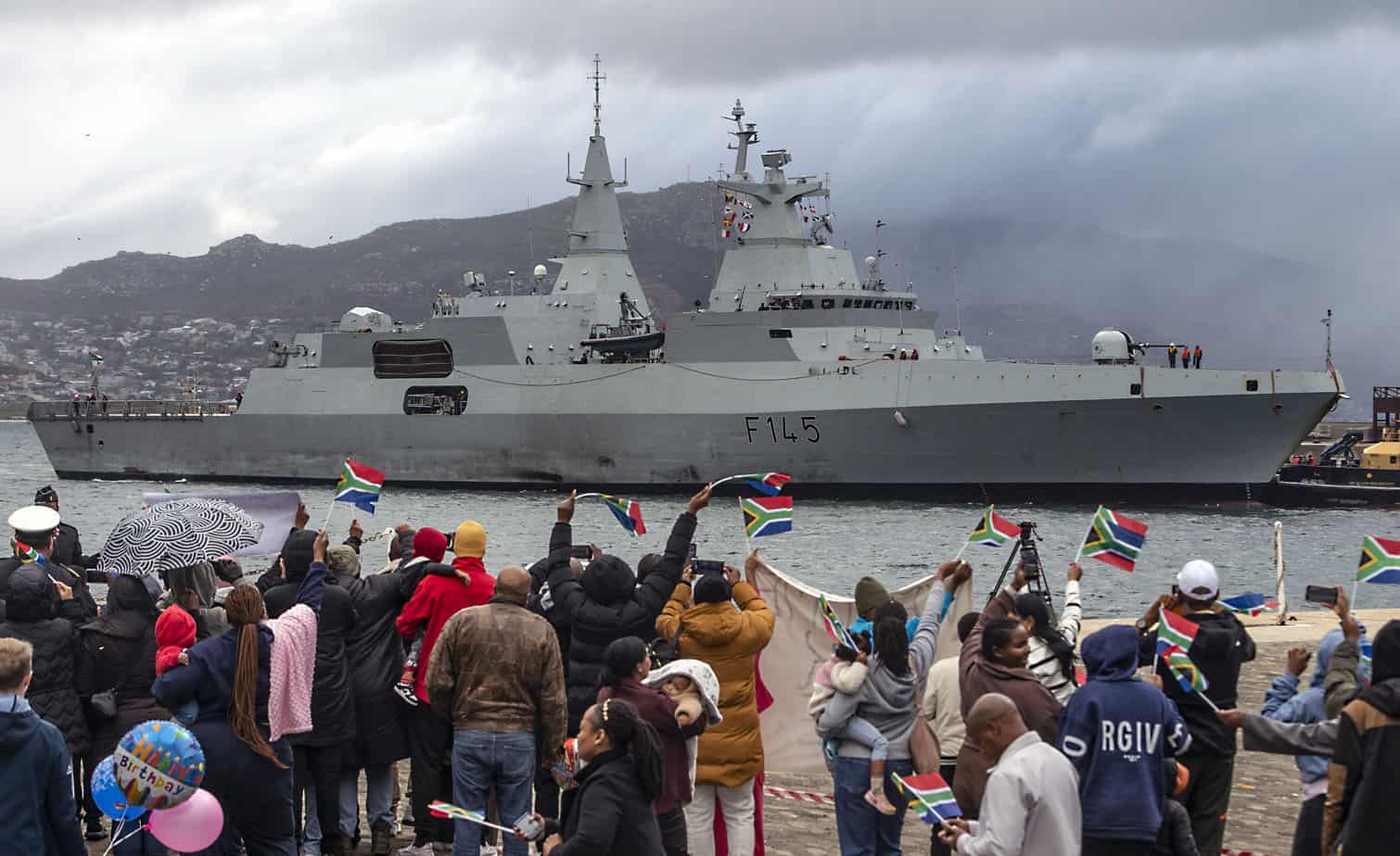 SAS Amatola Arrives At Simon's Town Naval Base