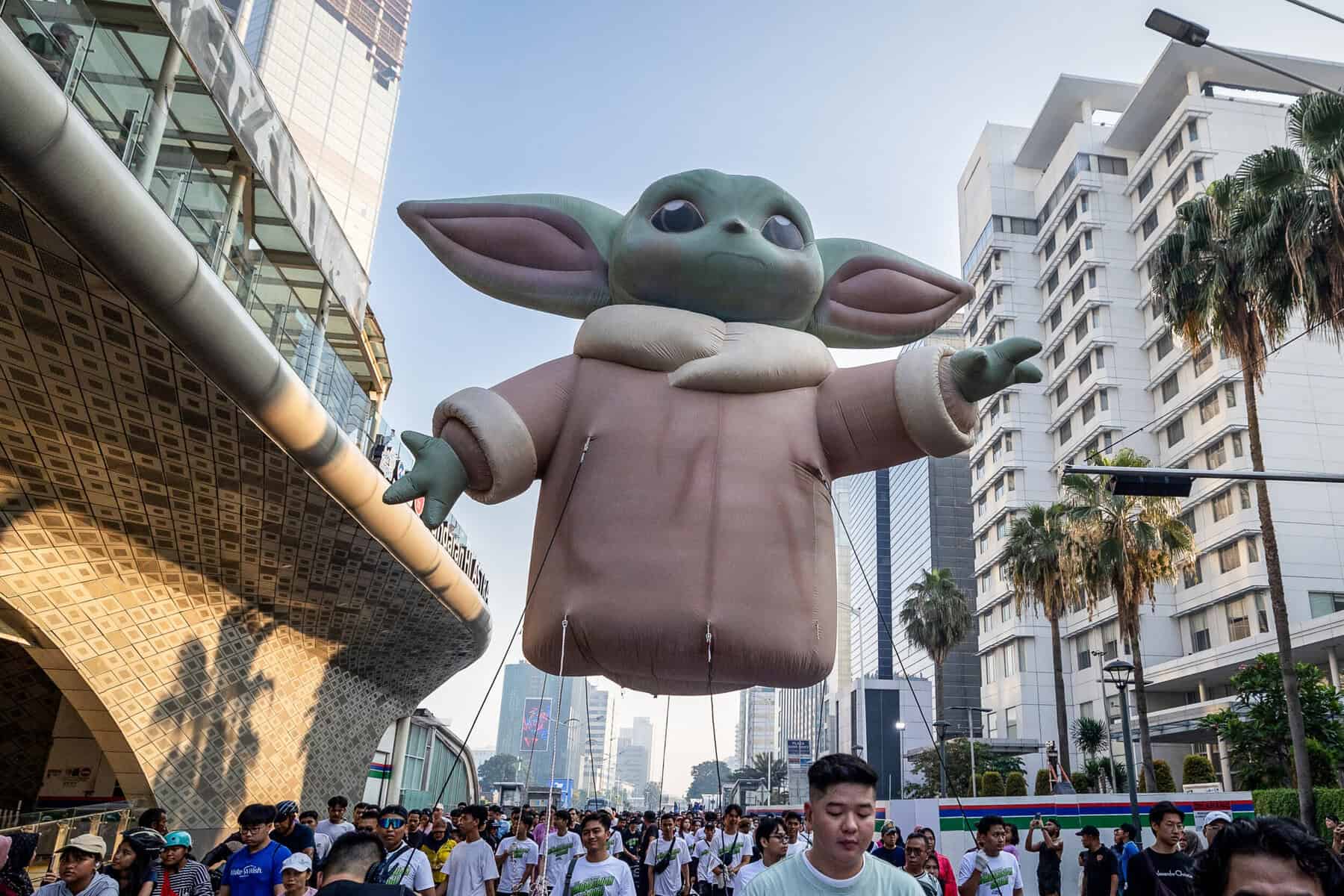 A balloon of Grogu