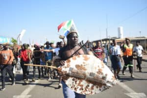 Protestors in Soweto ahead of 30 June deadlines.
