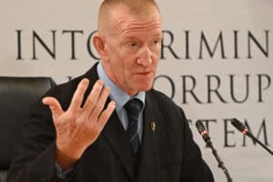 PRETORIA, SOUTH AFRICA – JUNE 01: Warrant Officer Karl Sander of the Directorate for Priority Crimes (Hawks) in KwaZulu-Natal testifies at the Madlanga Commission of Inquiry at Brigette Mabandla Judicial College on June 01, 2026 in Pretoria, South Africa. President Cyril Ramaphosa established the commission to investigate and report on the veracity, scope, and extent of the allegations made on 6 July 2025 by KwaZulu-Natal (KZN) Police Commissioner Lieutenant-General Nhlanhla Mkhwanazi that South Africa’s criminal justice system was compromised. Picture via Gallo Images/Frennie Shivambu