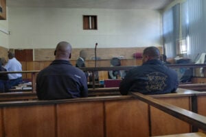 Two accused in the dock in the Nelspruit Magistrate's Court.