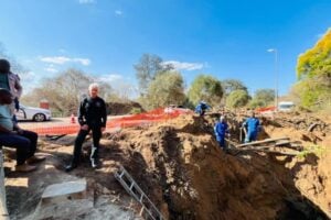 Johannesburg Water crews carry out extensive repairs and flushing operations after possible sewage contamination occurred during excavation work.