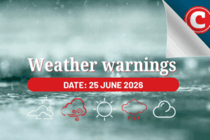 Weather forecast for 25 June 2026