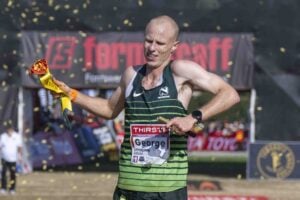 George Kusche winning the Comrades Marathon