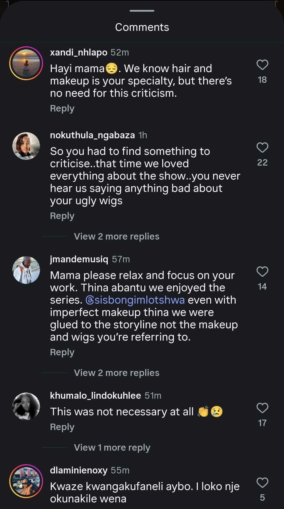 Bongi Mlotshwa under fire for criticising hair and makeup on Netflix's The Polygamist