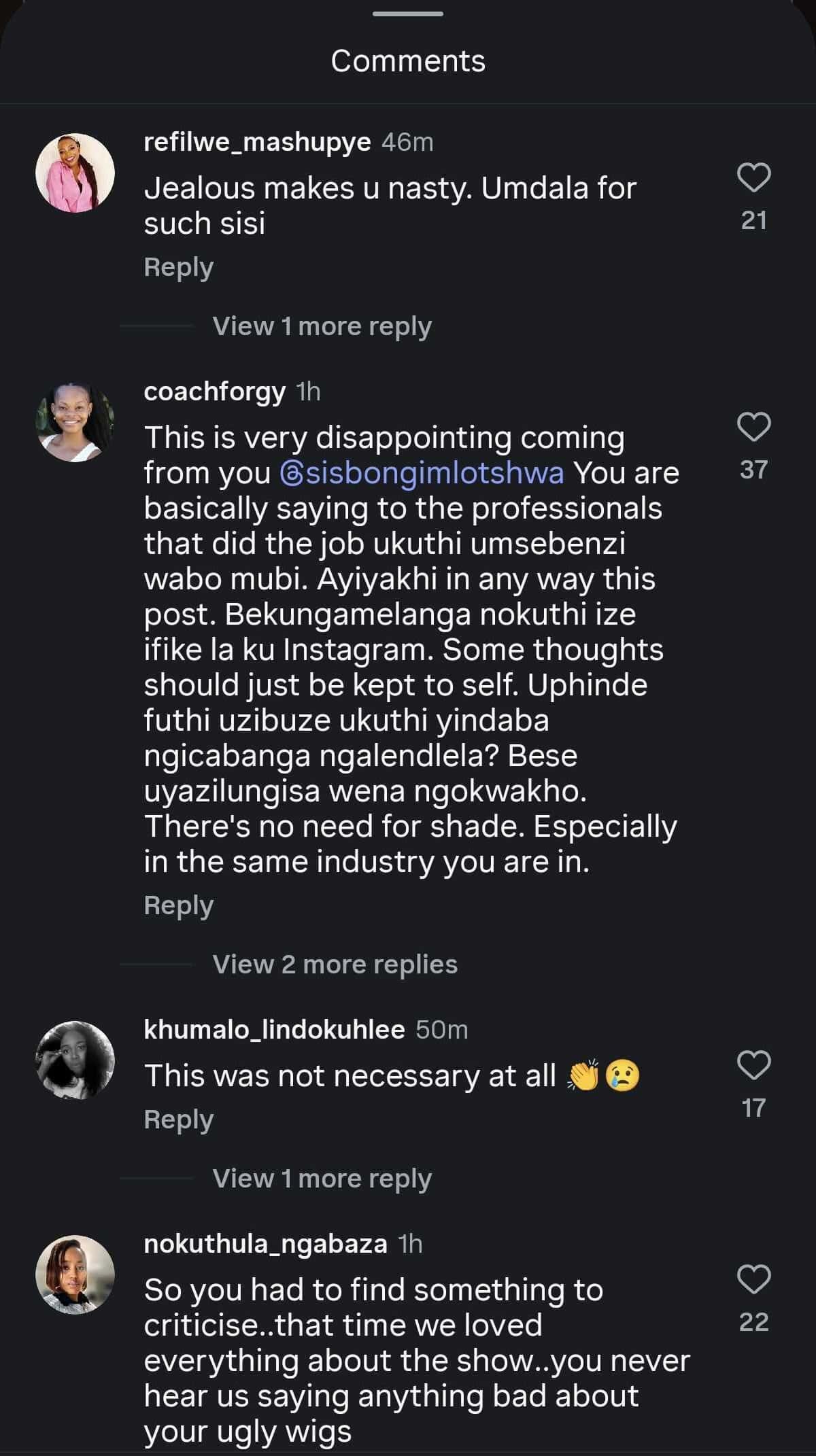 Bongi Mlotshwa under fire for criticising hair and makeup on Netflix's The Polygamist