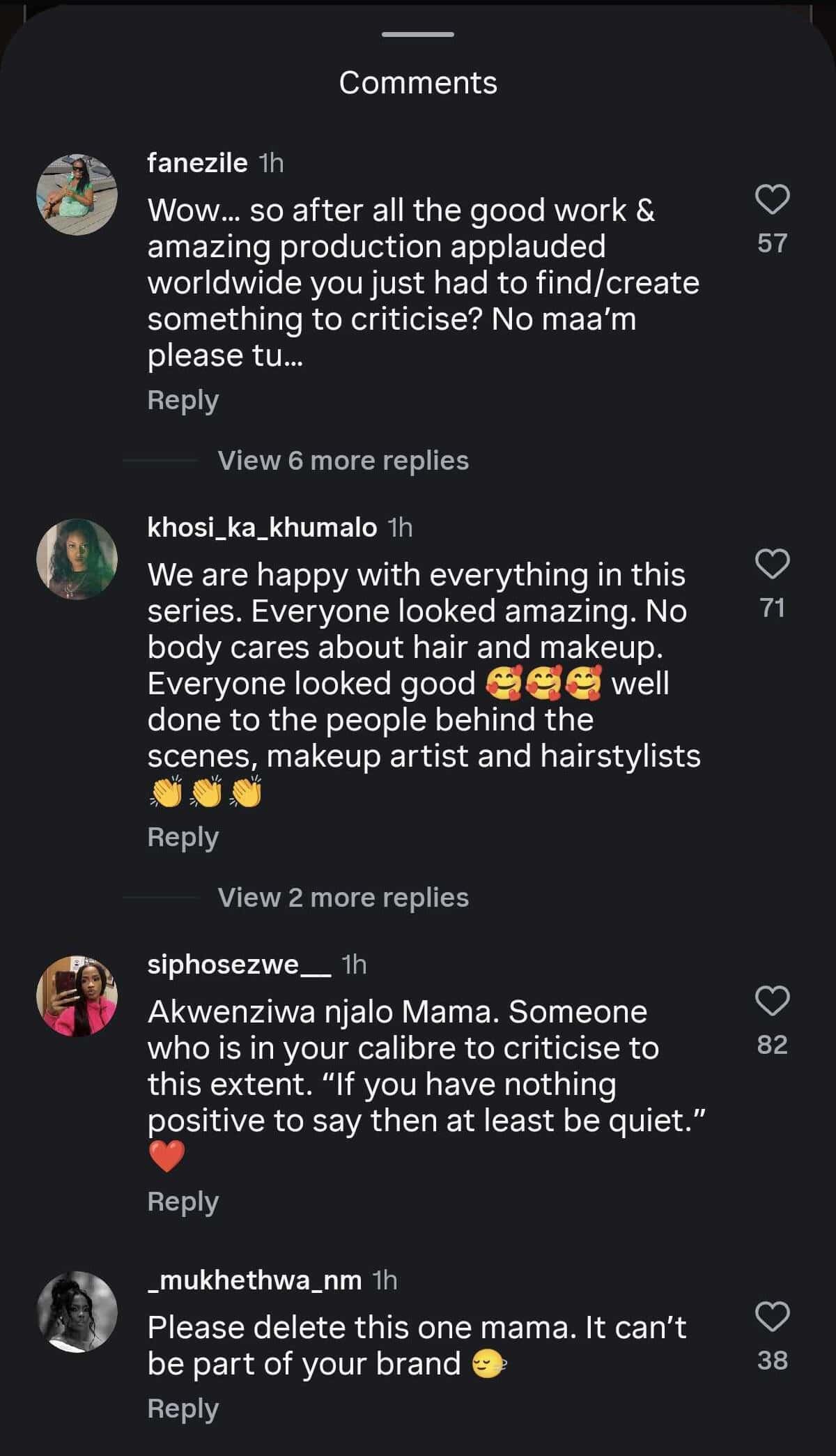 Bongi Mlotshwa under fire for criticising hair and makeup on Netflix's The Polygamist