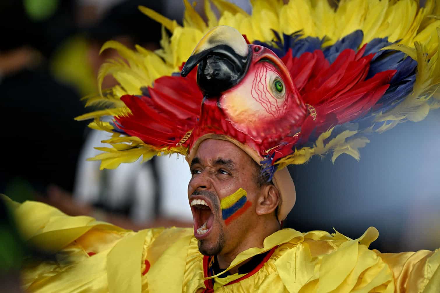 A supporter of Colombia's presidential candidate