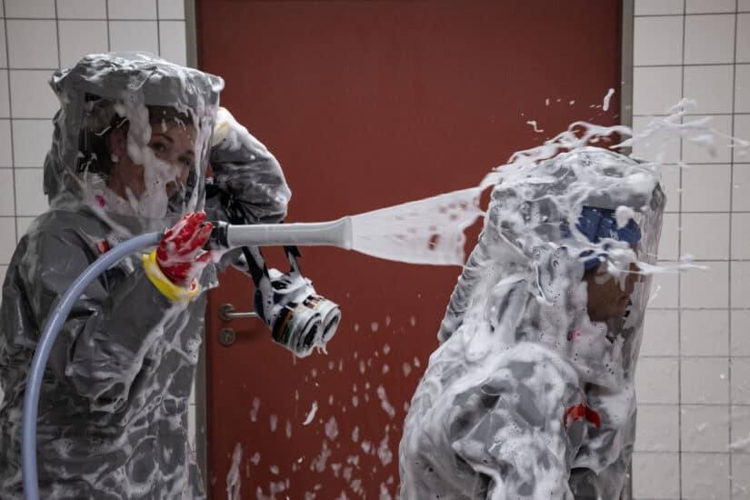 Two nurses in their PPE