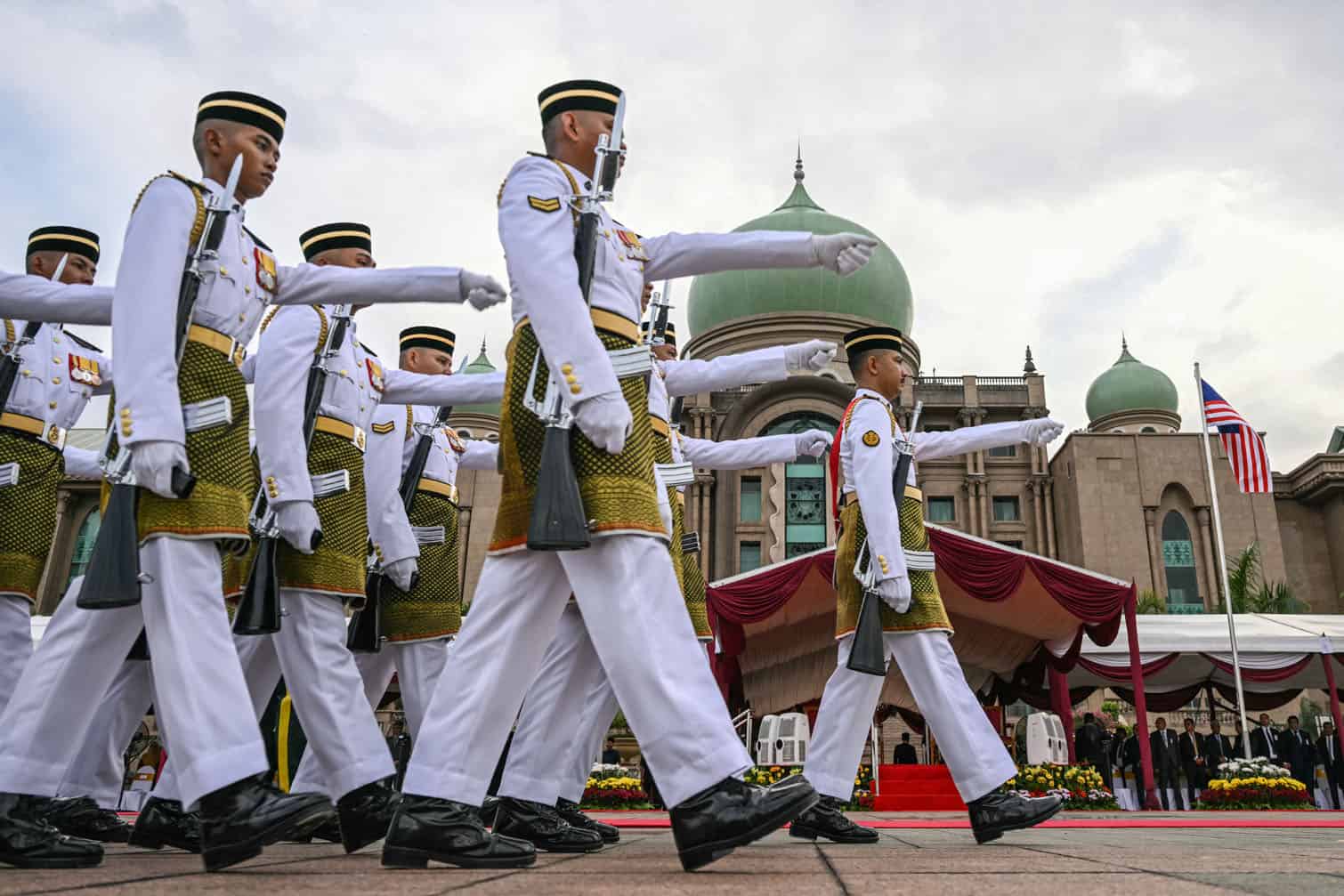 Malaysian honour guards