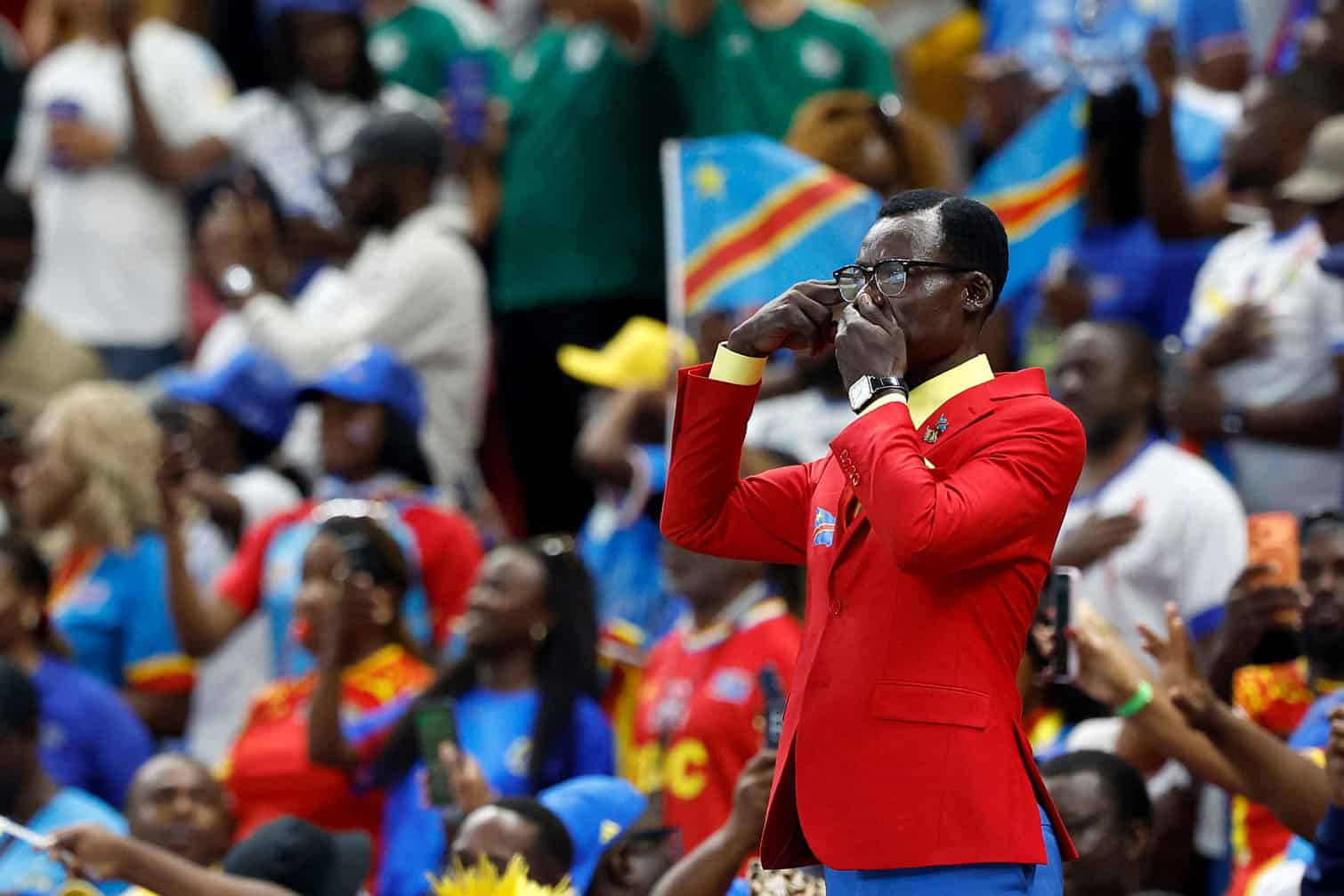 Democratic Republic of Congo's supporter Michel Kuka Mboladinga