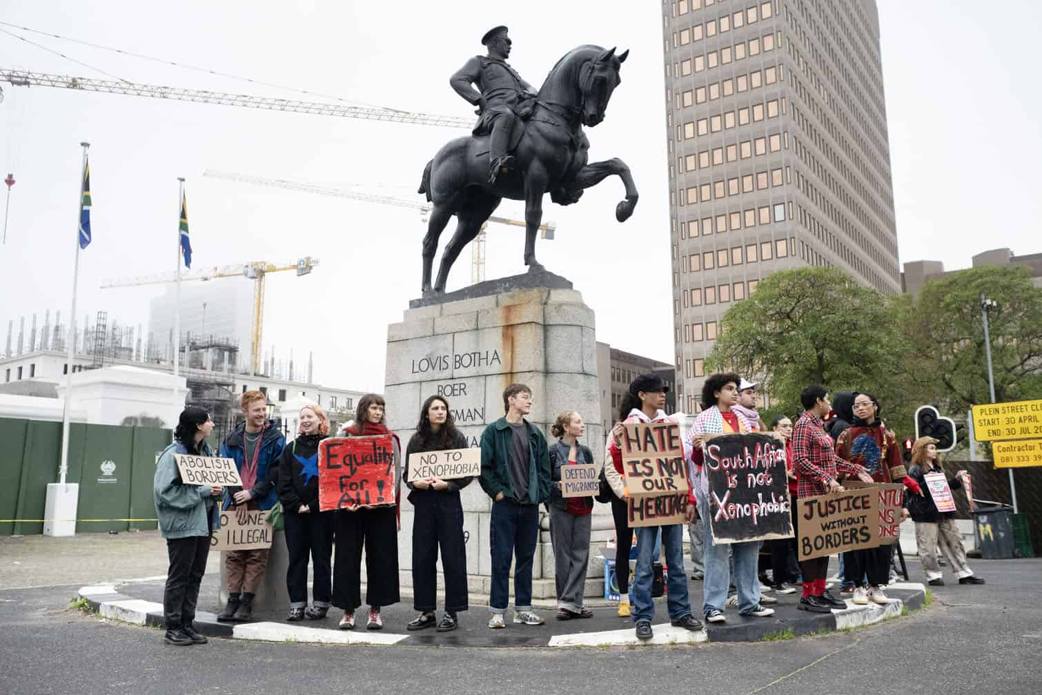 A picket against xenophobia