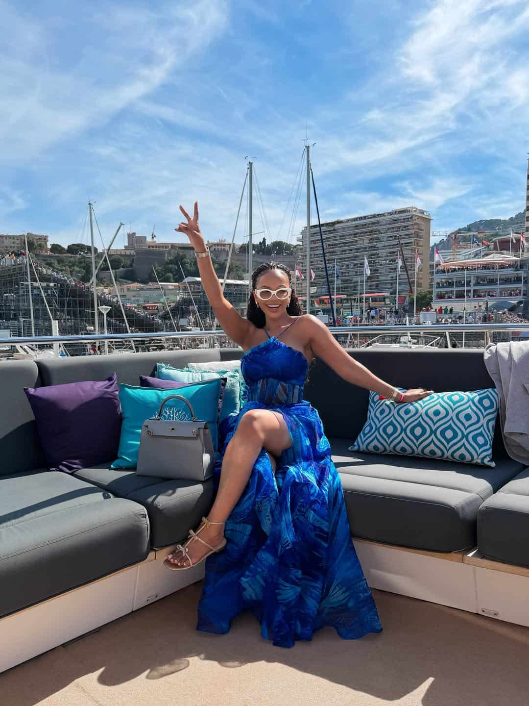Mihlali Ndamase in Monaco. Picture: Instagram, @mihlalii_n