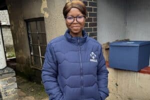Palesa Letsoalo, founder of We Care, poses for a picture.