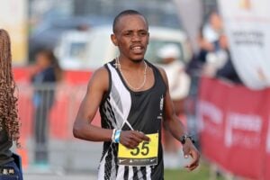 Ngconde Matwebu at the SA Road Running Championships