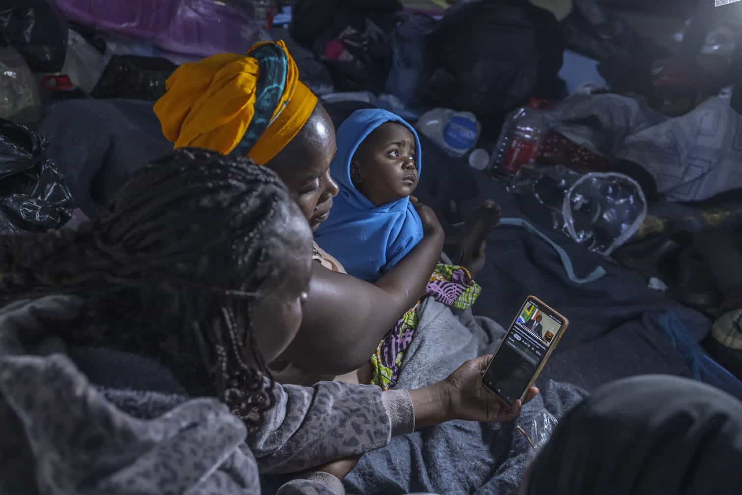 Foreign nationals camped outside the Department of Home Affairs