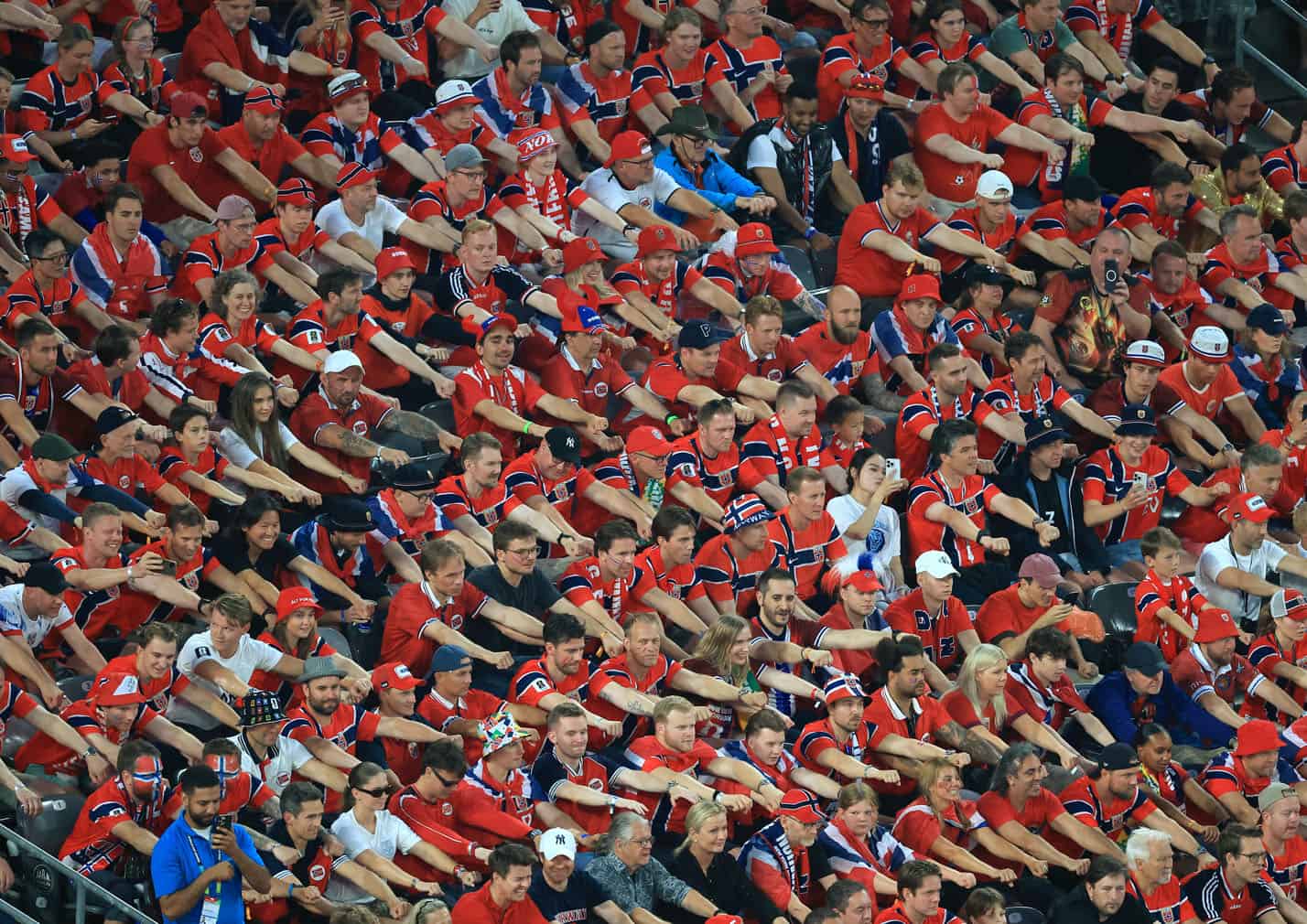 Norway's fans cheer their team