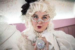 Megan Spencer as Marie Antoinette.