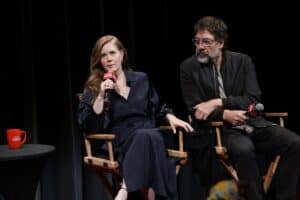 Amy Adams and Javier Bardem attend SAG-AFTRA Foundation Conversations: "Cape Fear" at SAG-AFTRA Foundation Robin Williams Center on July 20, 2026 in New York City. Manny Carabel/Getty Images/AFP Picture by Manny Carabel / GETTY IMAGES NORTH AMERICA / Getty Images via AFP