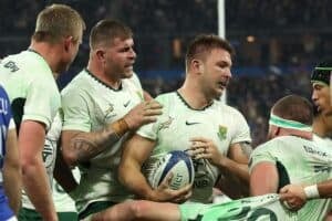 Andre Esterhuizen and fellow Springboks