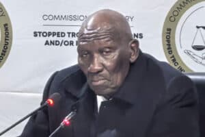 Bheki Cele at the Khampepe Commission.