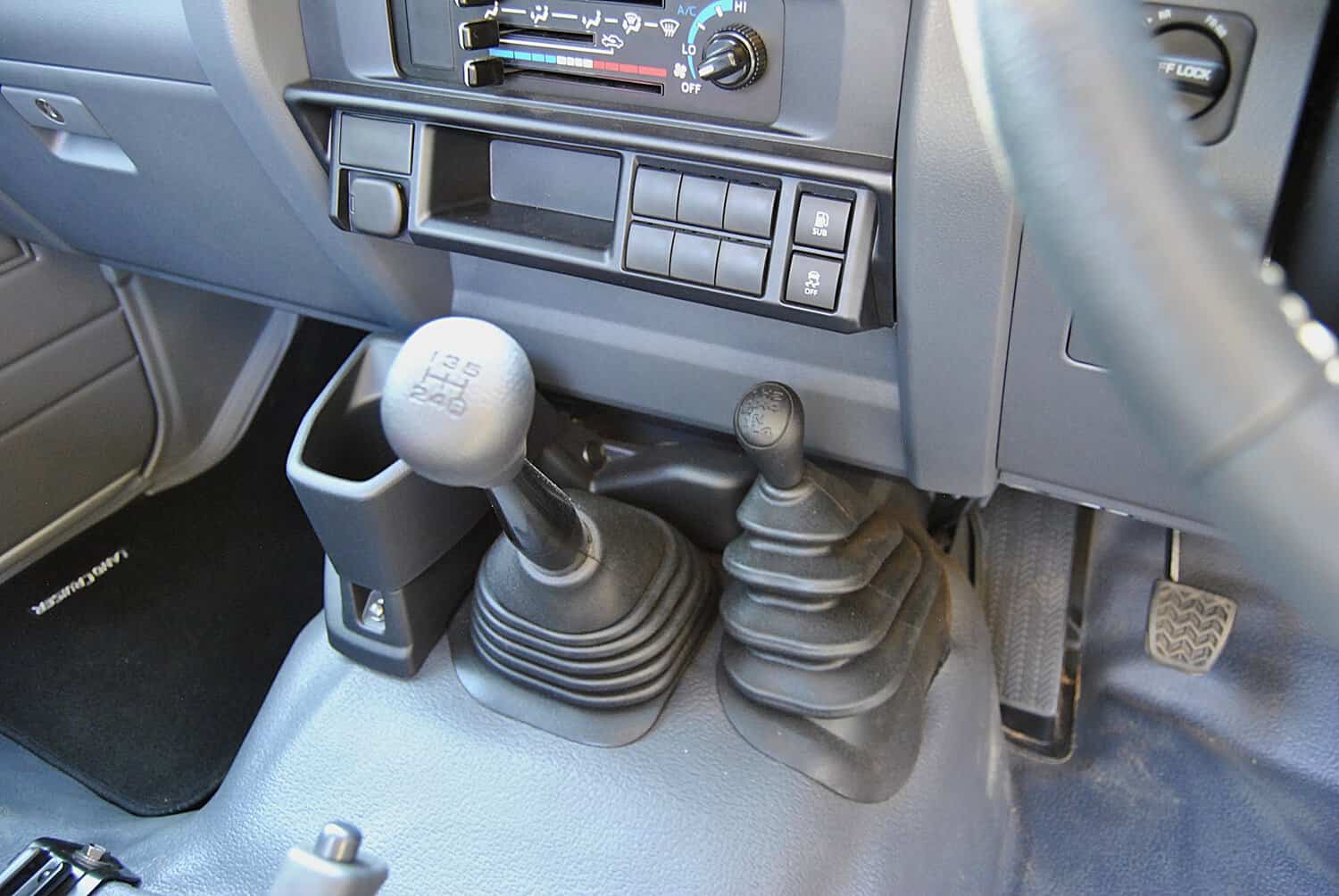 Driving the single cab manual Toyota Land Cruiser 70-series