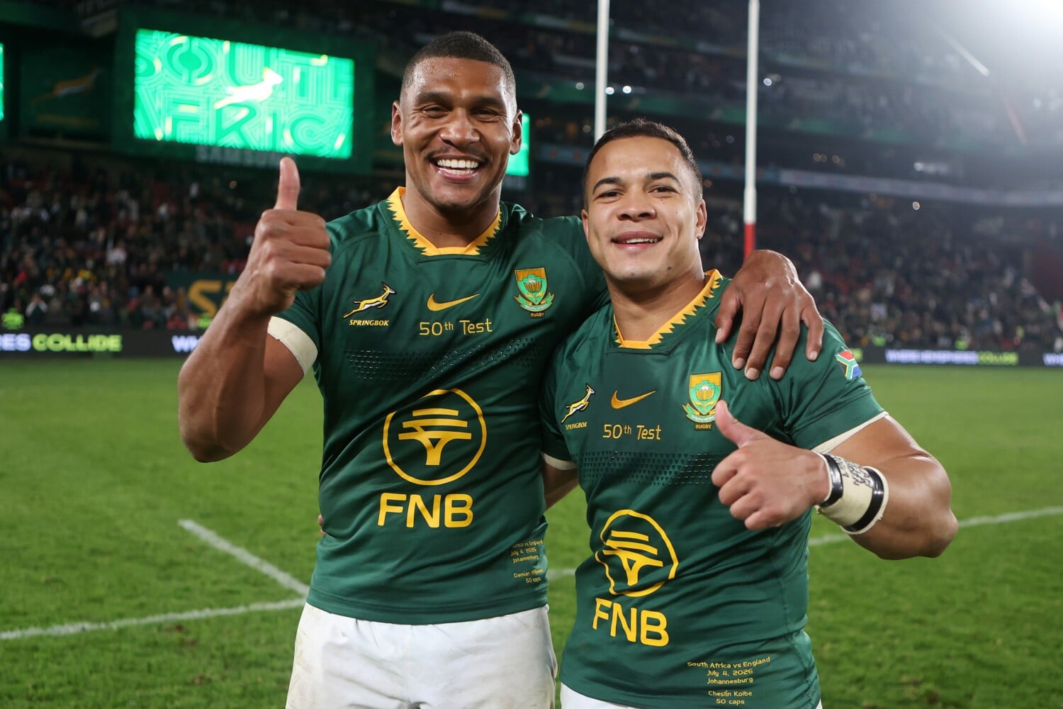 Damian Willemse and Cheslin Kolbe