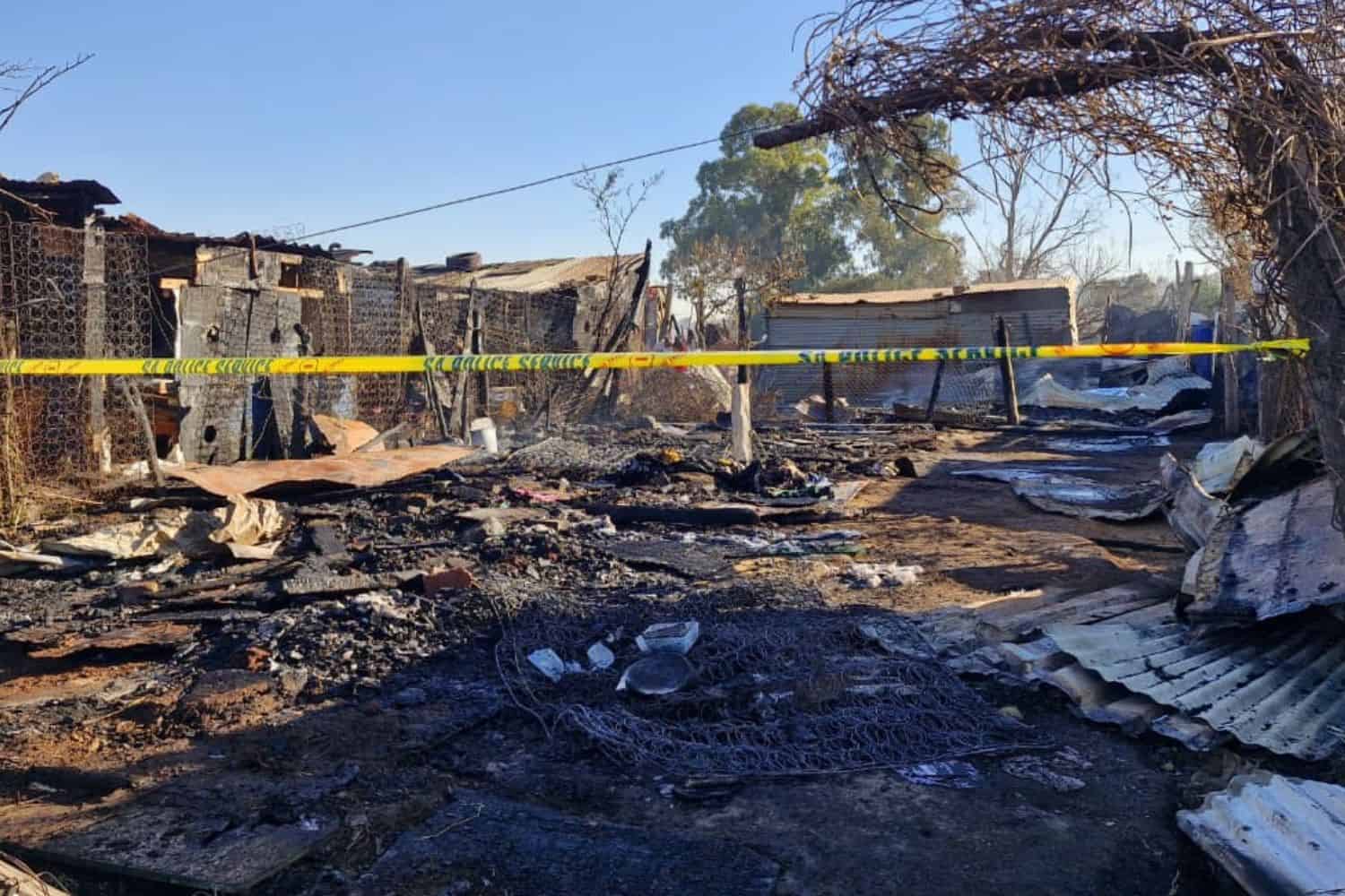 Charred physique discovered after a number of shack fires in L & J settlement Charred physique discovered after a number of shack fires in L & J settlement