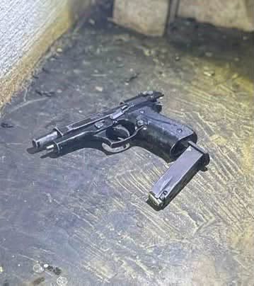 Suspect hides in wardrobe after officers recover firearms used in robbery