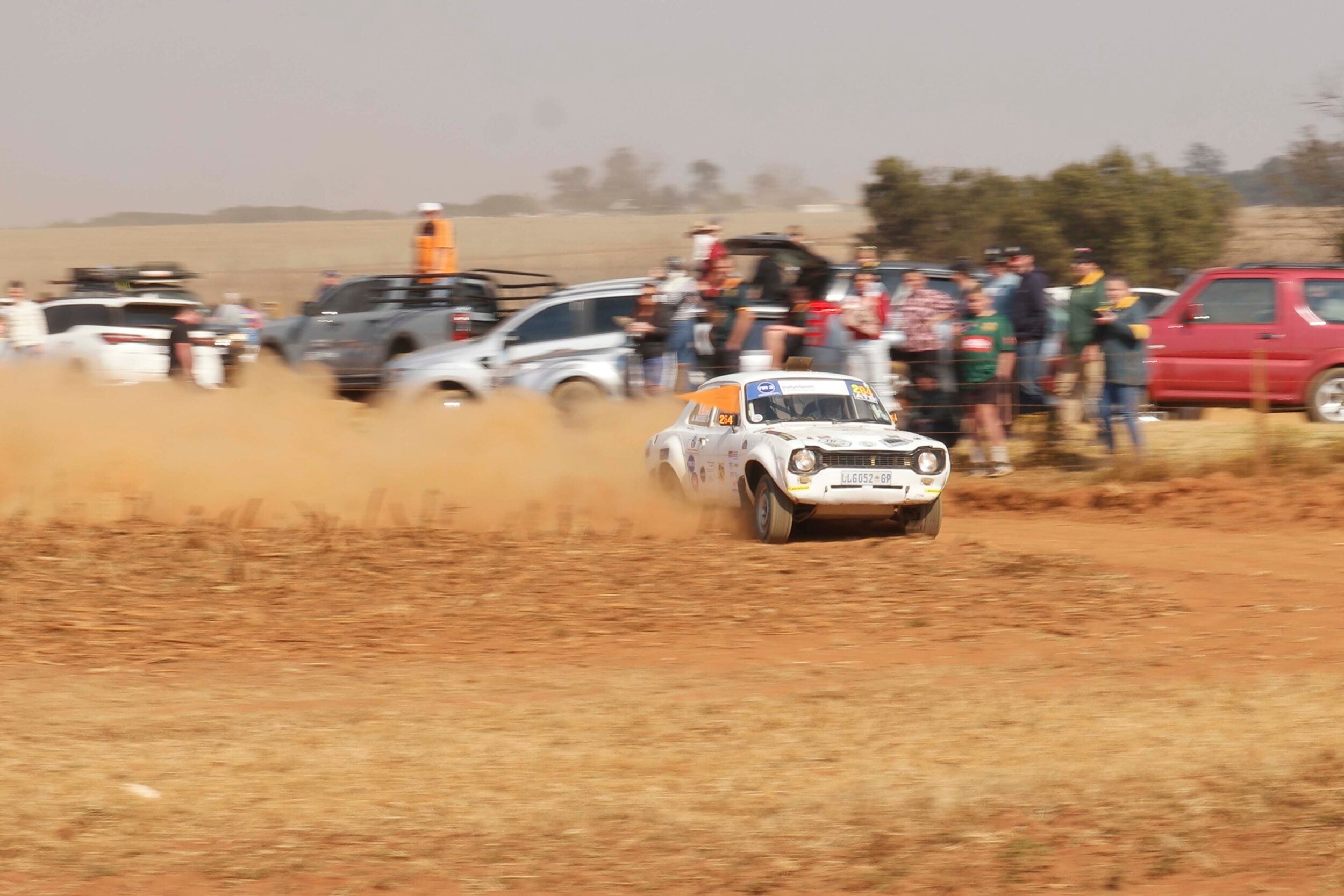 A Ford Escort in a Rally