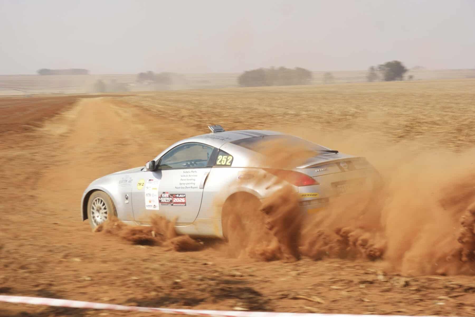 A Nissan 350Z at a Rally