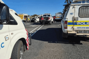 Emergency services came out in their numbers following a fatal collision between an SUV and a minibus.