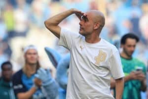 Italian FA chief says in touch with Guardiola over coaching vacancy