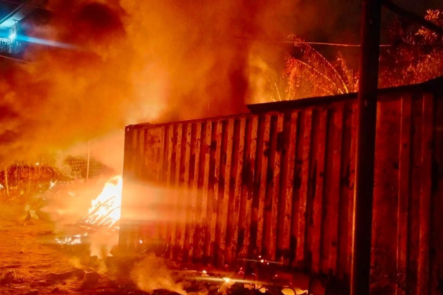 Fire guts wendy house and container at Verulam car wash