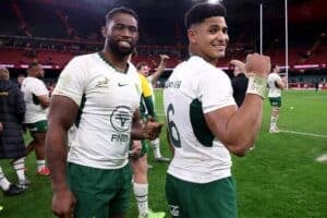 Siya Kolisi and Sacha Feinberg-Mngomezulu