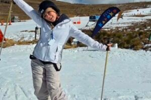 Kendra Hertz before developing altitude sickness during a recent trip to Lesotho.