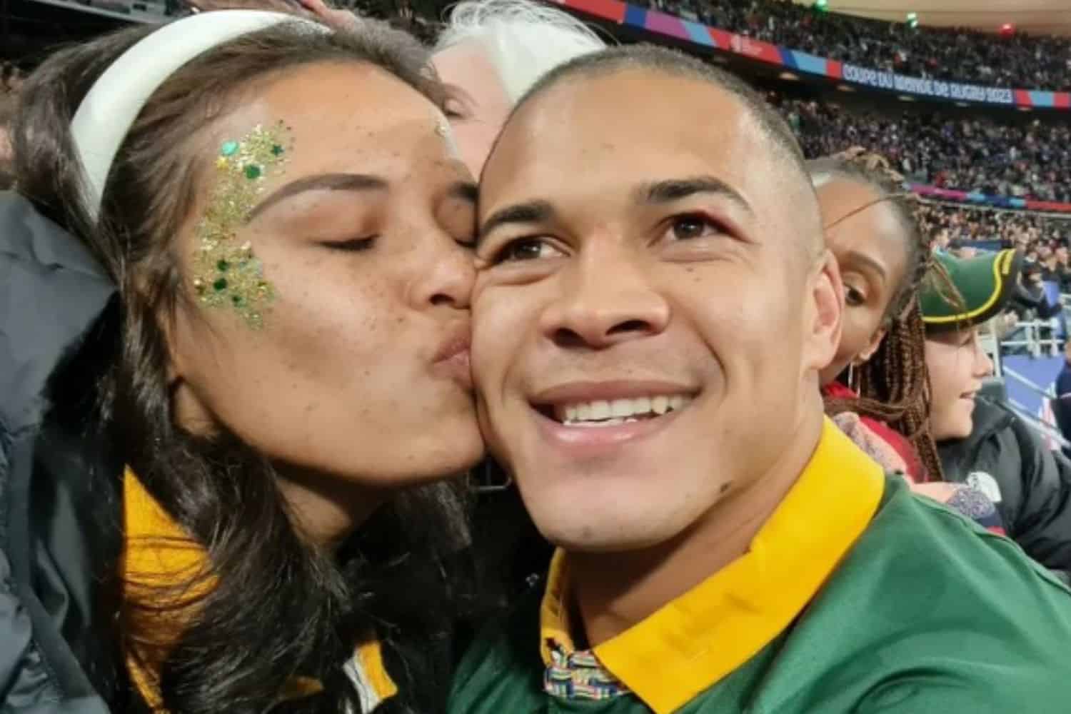 'People see the 80 minutes, we live everything in between': Cheslin Kolbe's wife celebrates his 50th Springbok cap