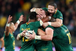 Springboks celebrate