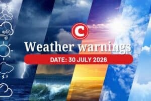 Weather forecast 30 July 2026