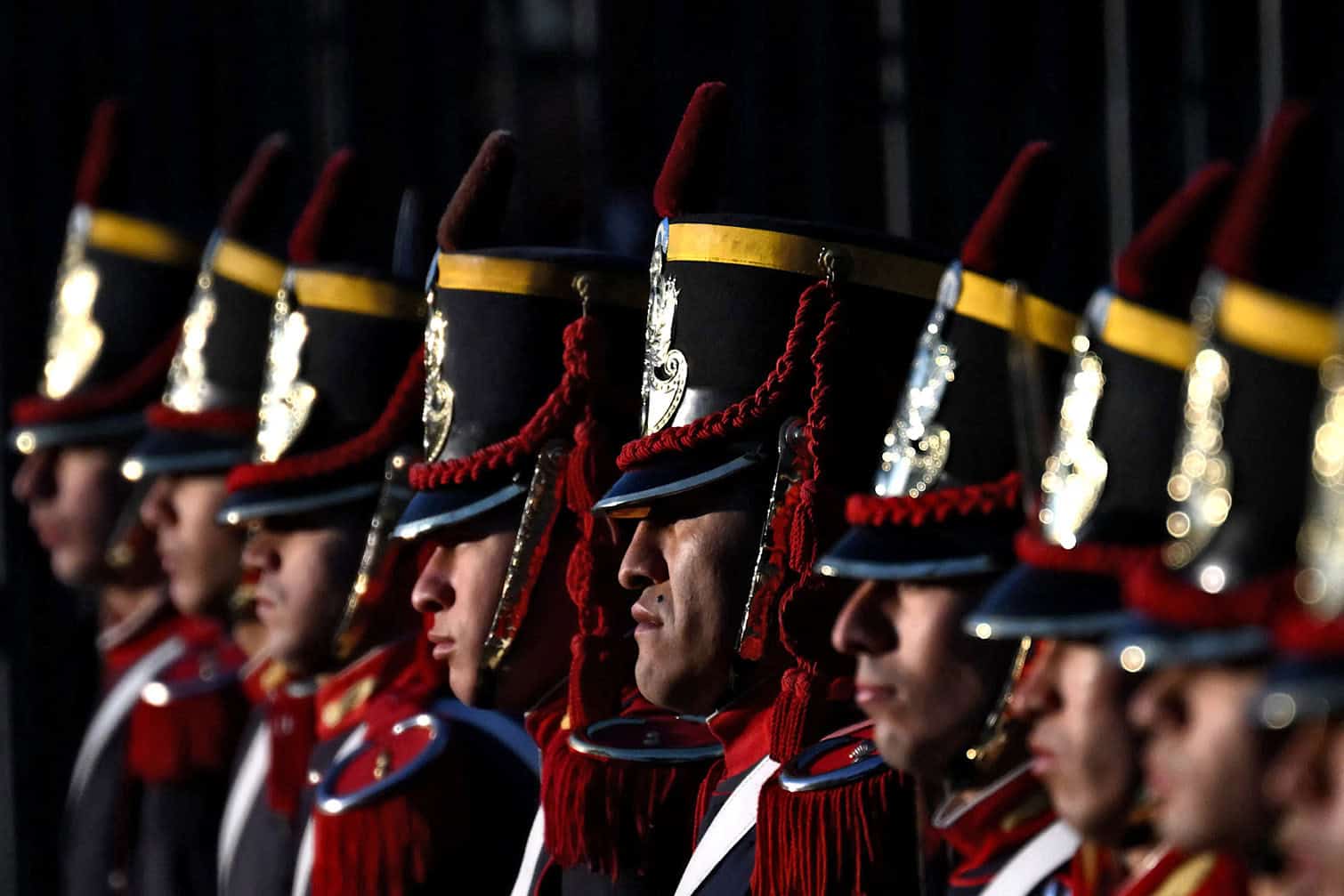 Argentine soldiers of the General San Martin Grenadier Regiment