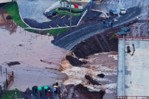 floodwaters from the Taquari River