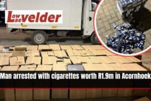 Cigarettes confiscated by law enforcement in Acornhoek.