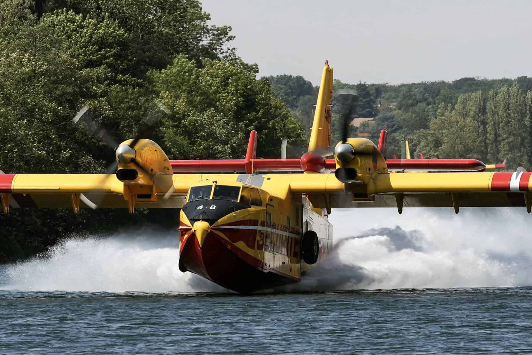 A Canadair CL-415 of the French civil security