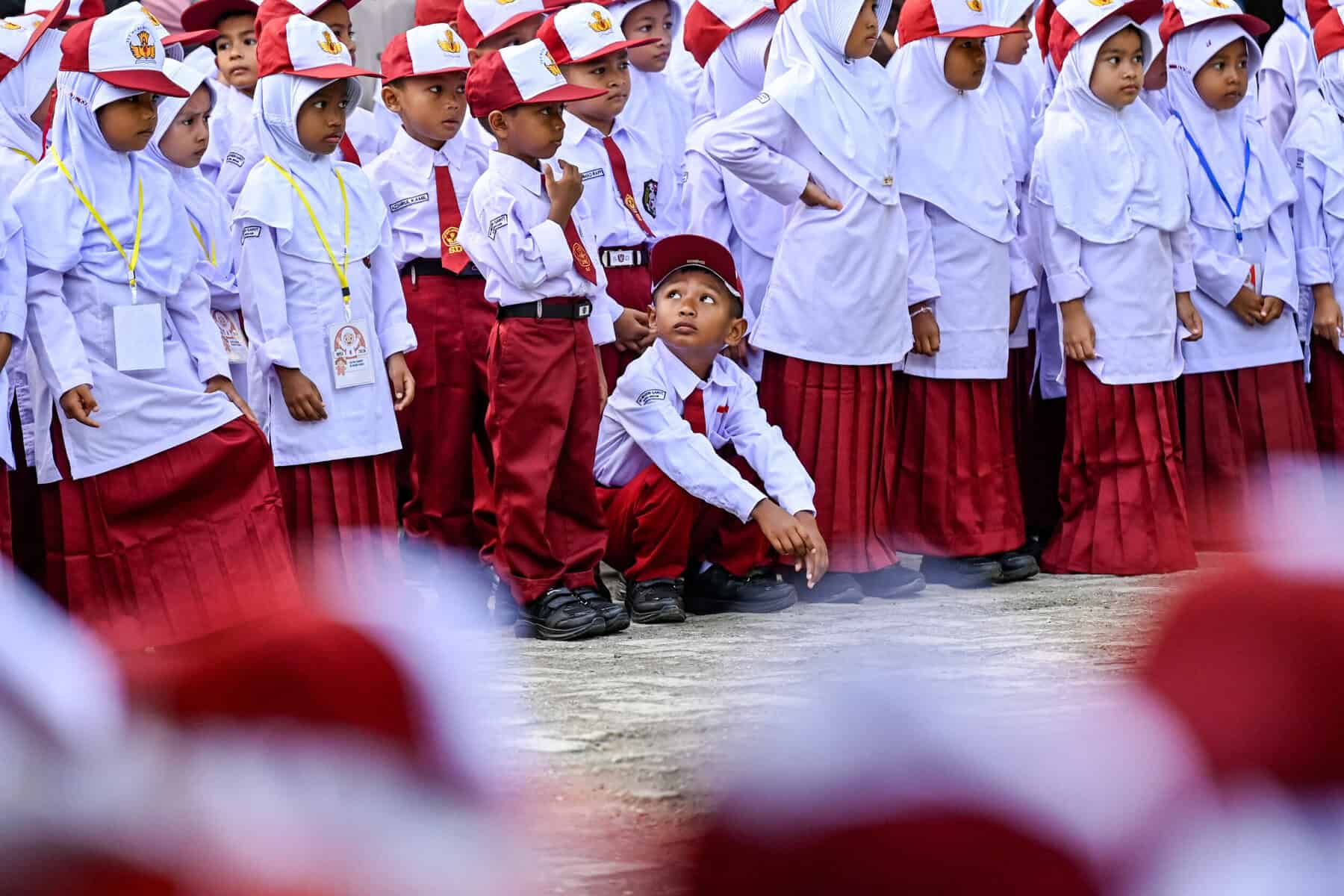 New students take part in a ceremony