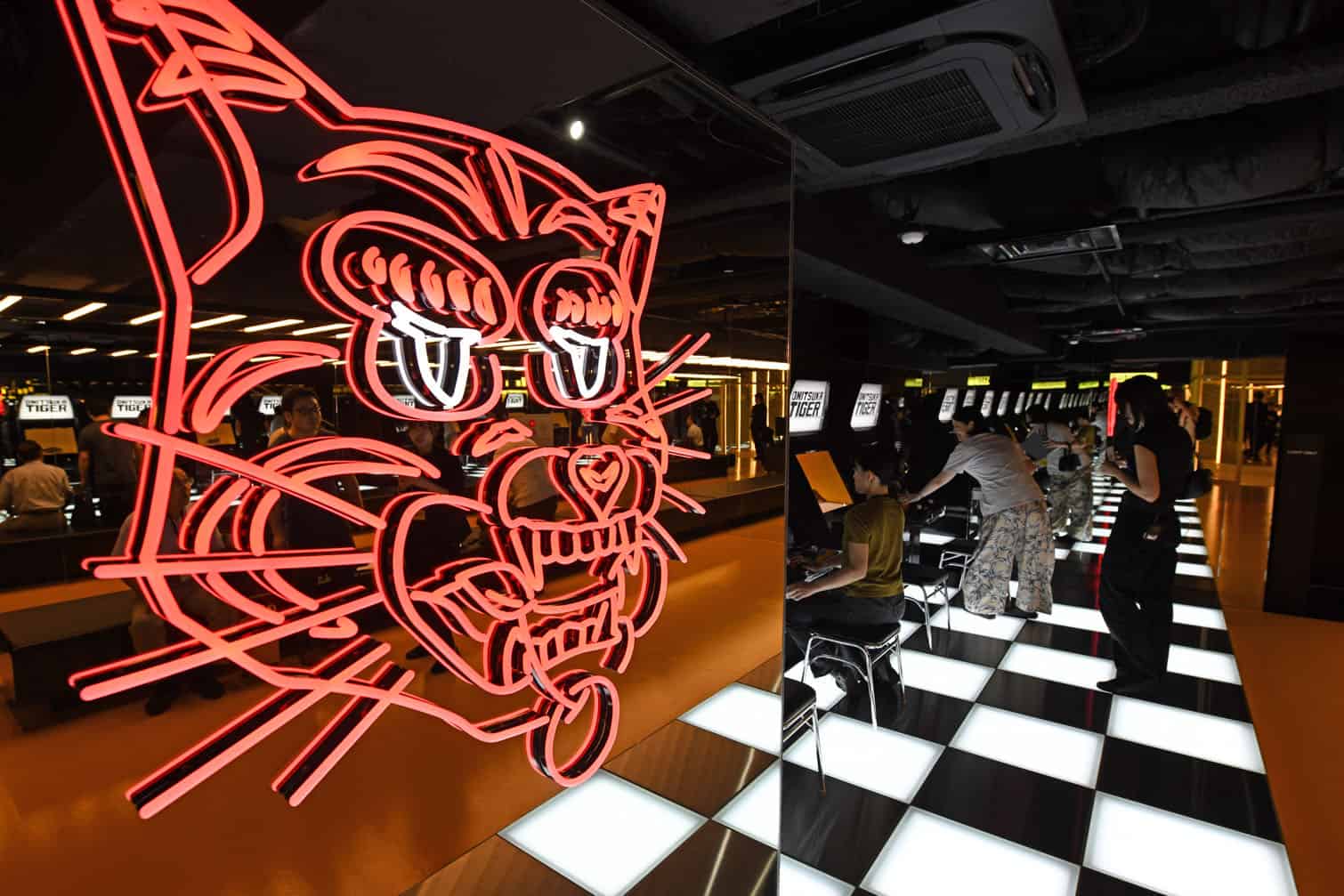 A general view shows the new Onitsuka Tiger flagship store