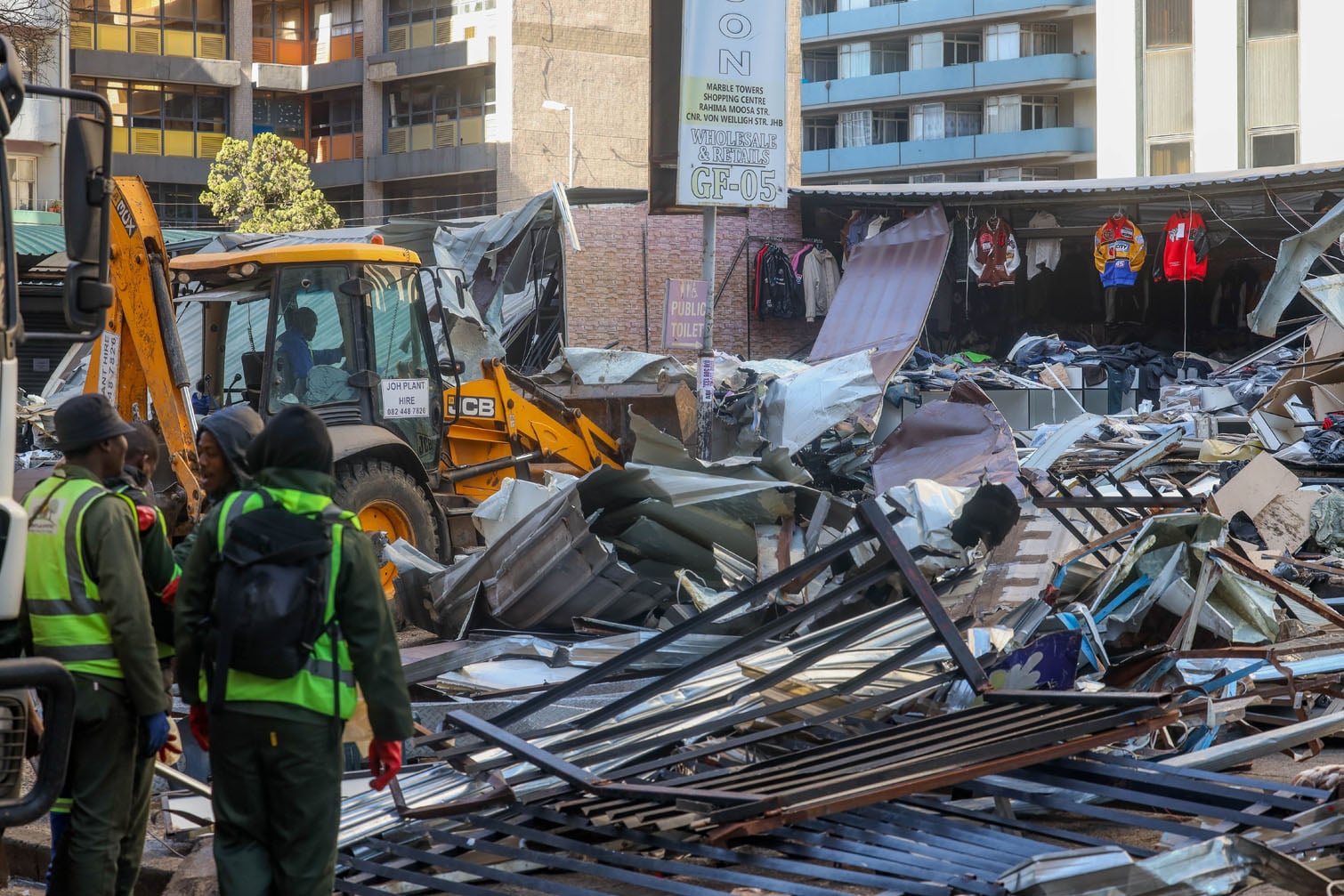 Marble Towers Demolition Underway