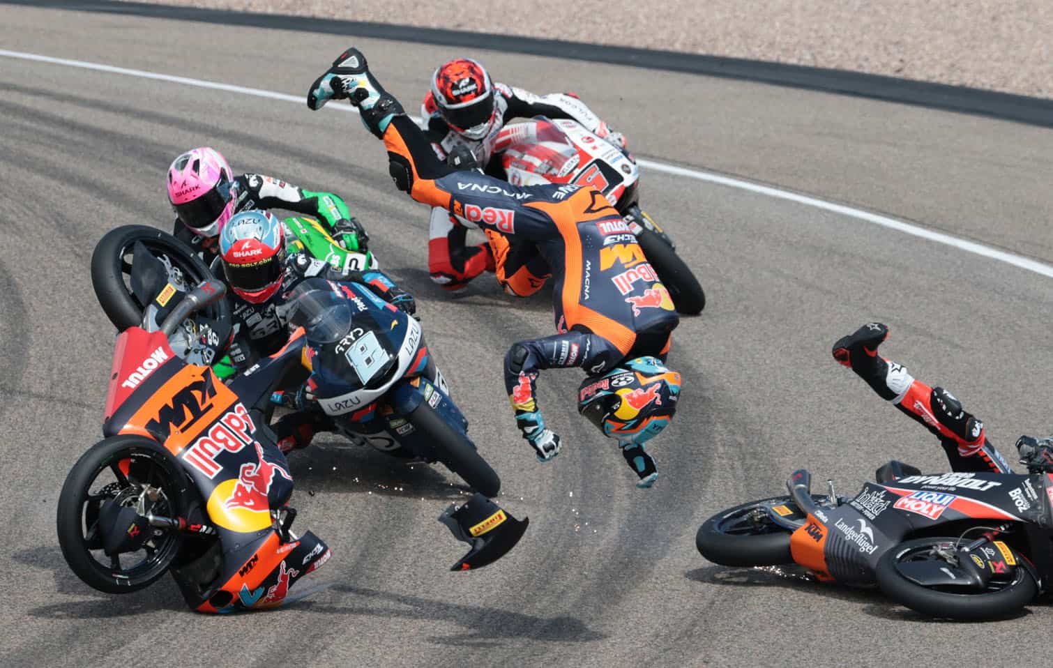 Red Bull KTM Tech3 Team's Argentinian driver Valentin Perrone