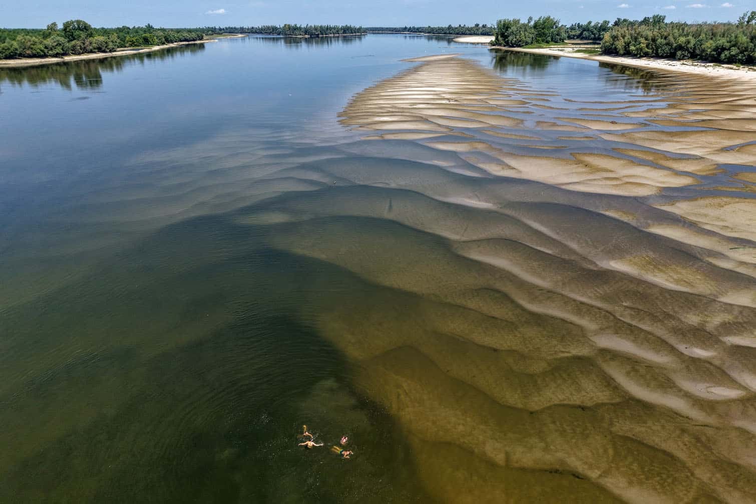 the low water level of the Danube River