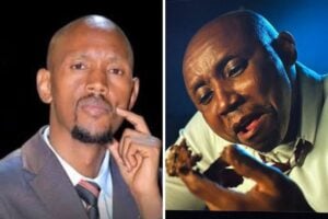Kenyan politician Geoffrey Mosiria and actor Sdumo Mtshali as Jonas on The Polygamist